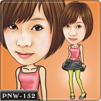 女生人像Q版漫畫PNW-152